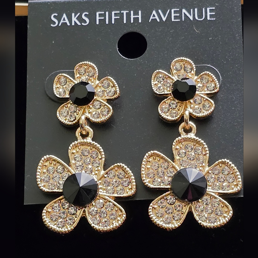 Saks Fifth Avenue Flower Dangle Earrings